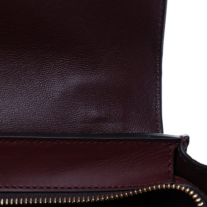 Celine Smooth Calfskin Suede Medium Trapeze Burgundy 6 of 10