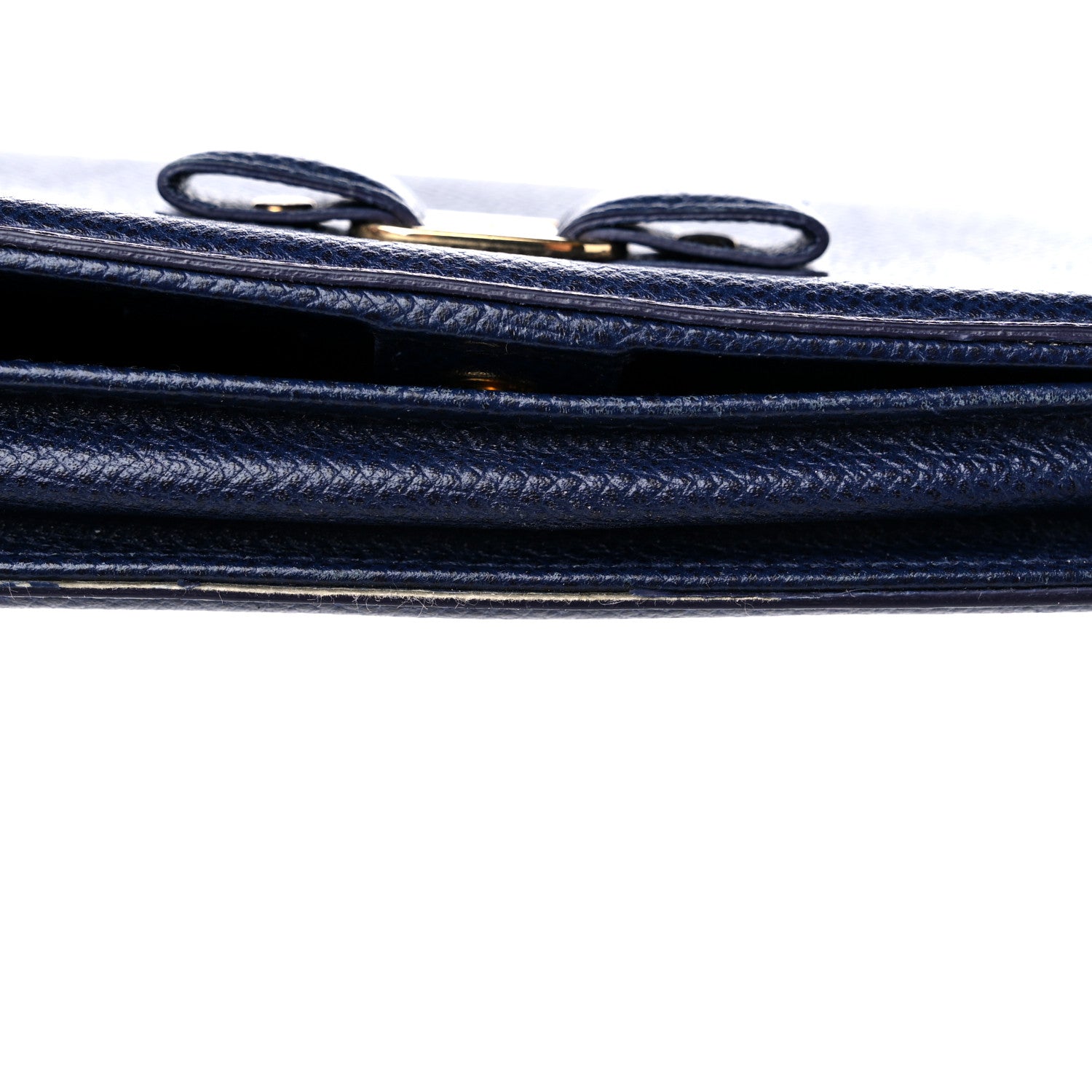 Salvatore Ferragamo Vera Bow Wallet On Chain Blue 12 of 14