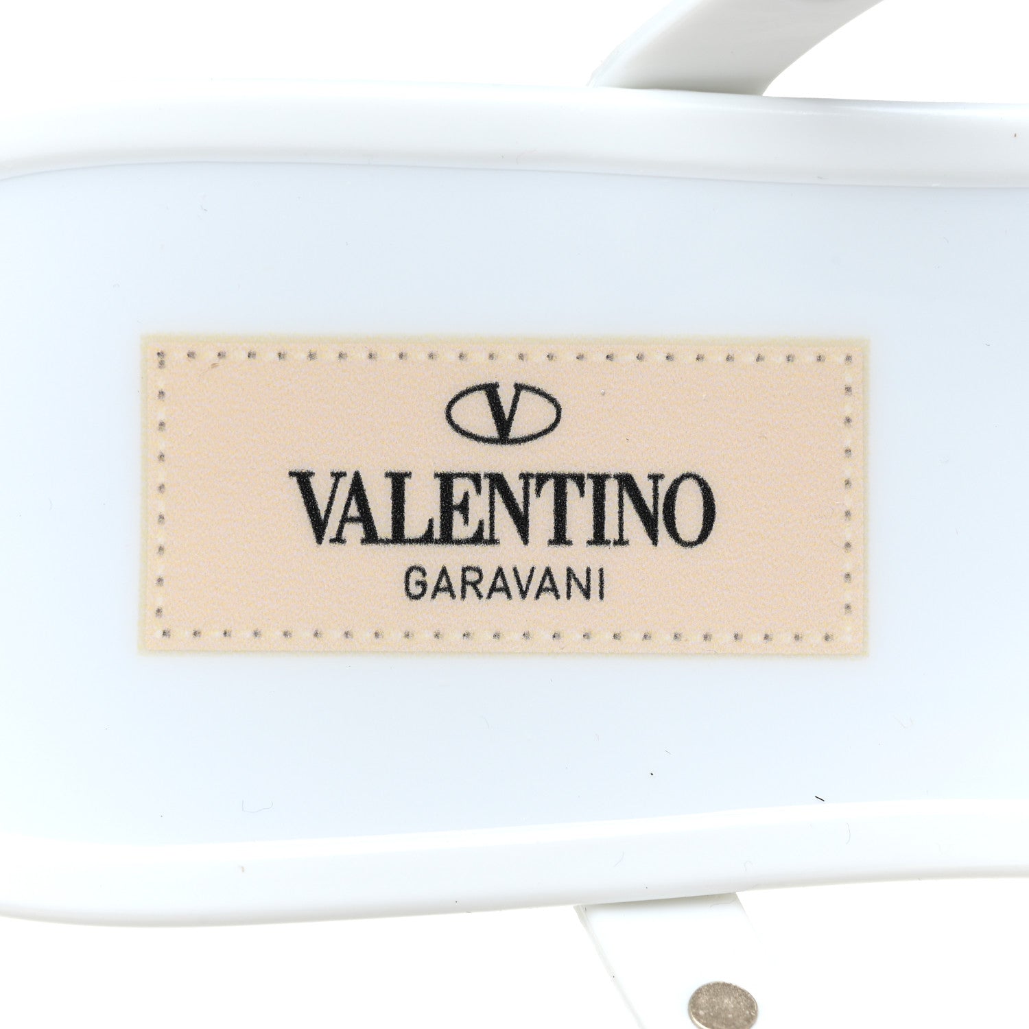 Valentino Garavani PVC Jelly Rockstud Caged Flat Thong Sandals 37 White Multicolor 7 of 10