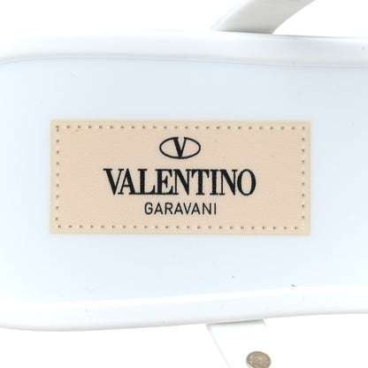 Valentino Garavani PVC Jelly Rockstud Caged Flat Thong Sandals 37 White Multicolor 7 of 10