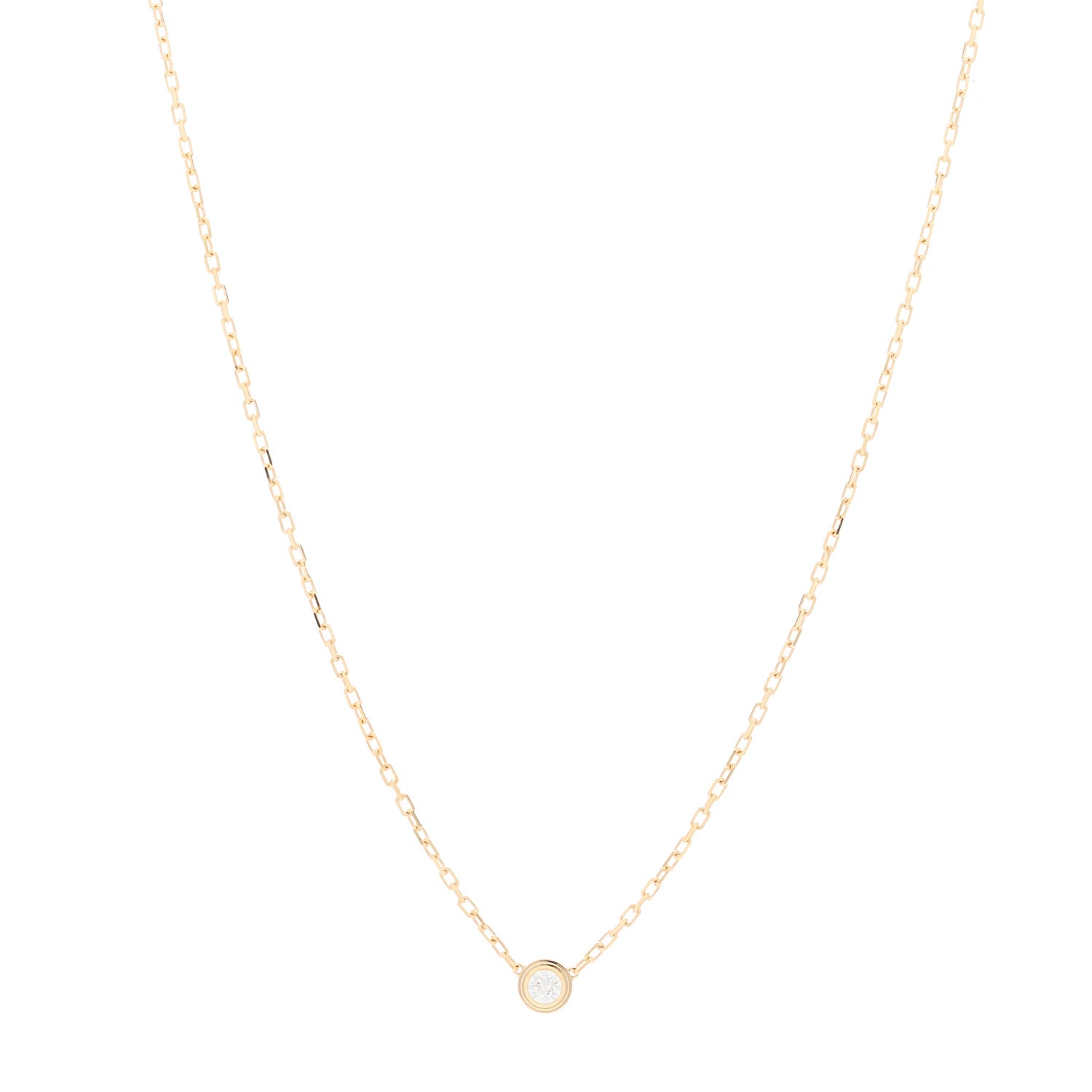 Cartier 18K Yellow Gold Diamond SM D'Amour Pendant Necklace 1 of 6