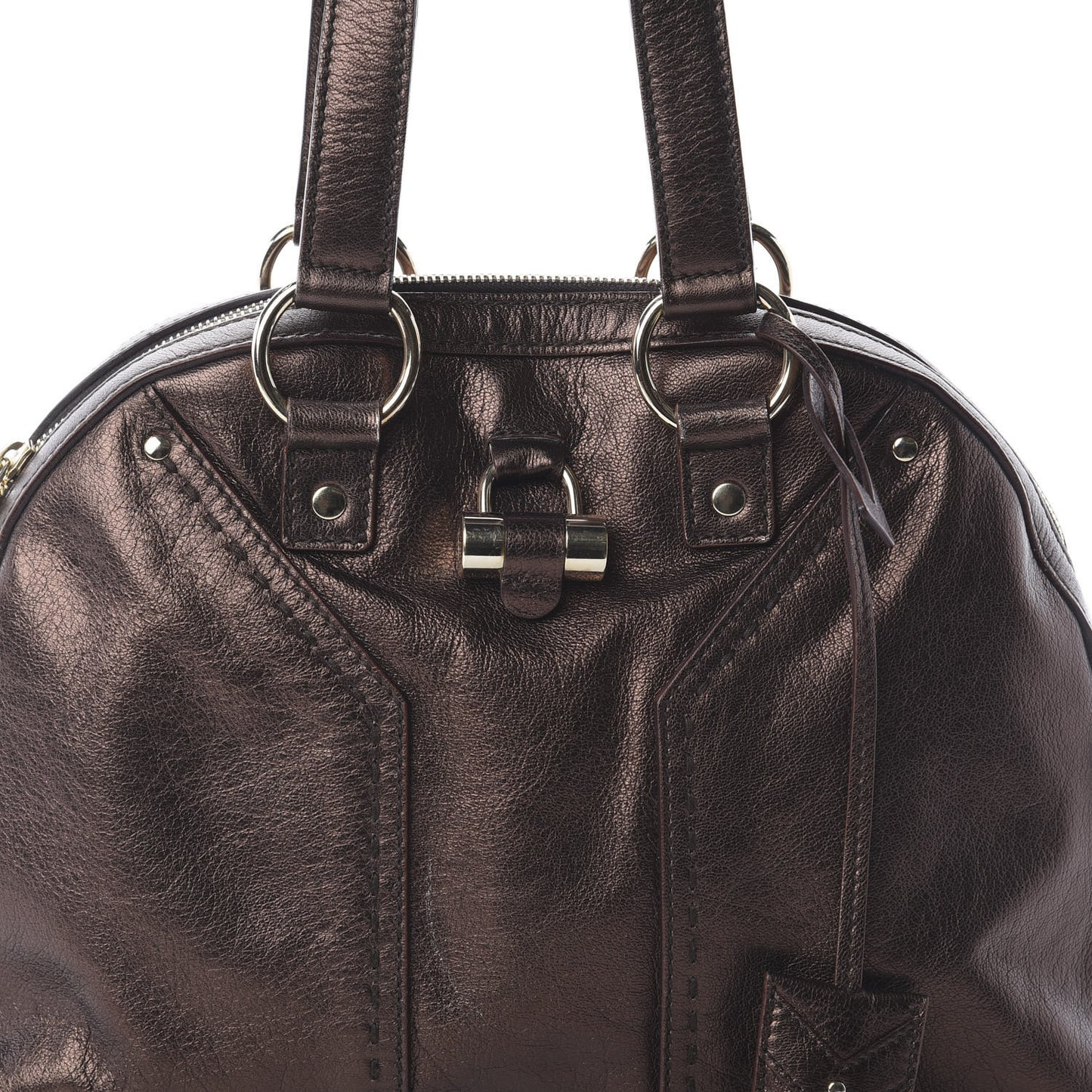 Metallic Calfskin Medium Muse Copper