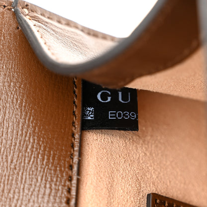 Gucci GG Supreme Monogram Azalea Calfskin Web Mini Horsebit 1955 Chain Shoulder Bag Beige Ebony Brown Sugar 7 of 10