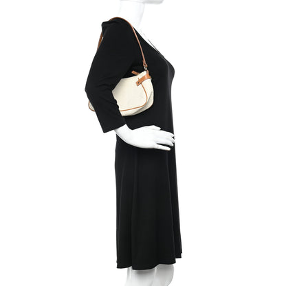 Salvatore Ferragamo Calfskin Gancini Embossed Shoulder Bag Off White 2 of 12