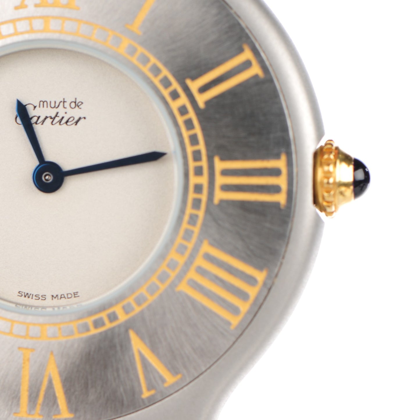 Stainless Steel 18K Yellow Gold 31mm Must De 21 Bullet Link Quartz Watch