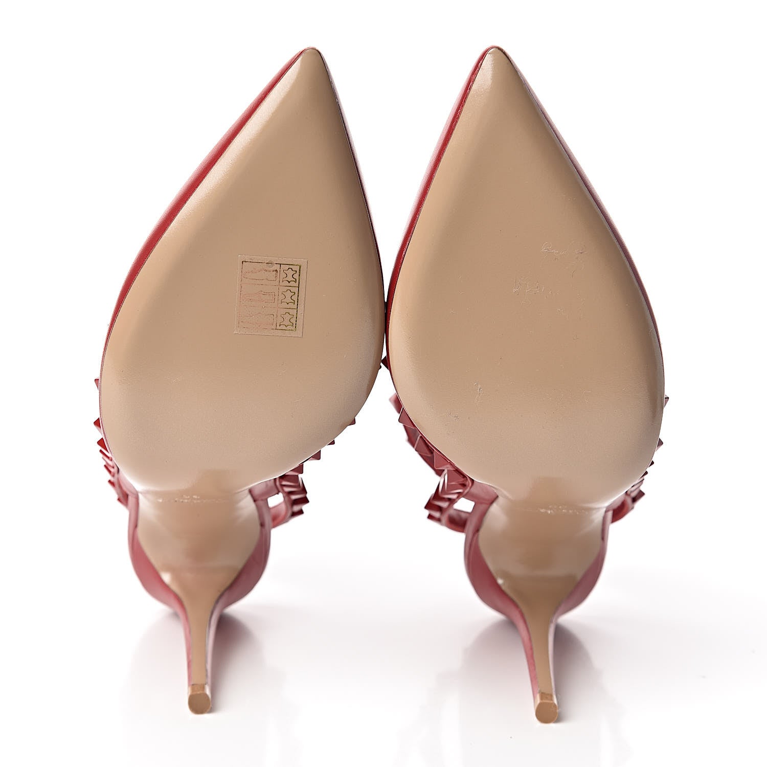 Valentino Garavani Calfskin Lacquered Monochrome Rockstud Ankle Strap 100mm Pumps 39 Rosso Valentino 8 of 9
