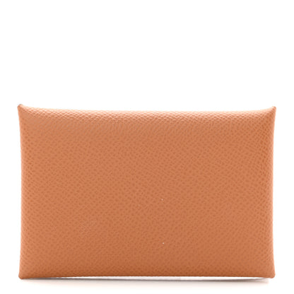 Hermes Epsom Calvi Card Case Gold 1 of 7
