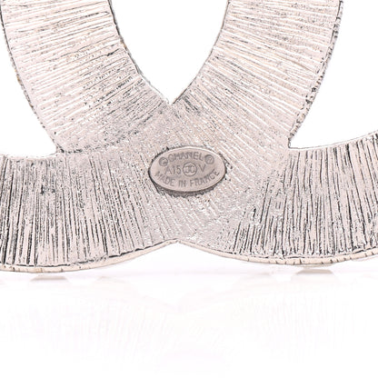 Chanel Baguette Crystal CC Brooch Silver 4 of 5