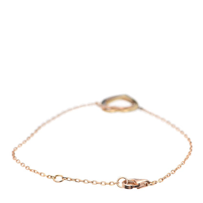 Cartier 18K Pink Yellow White Gold Trinity Heart Bracelet 3 of 5