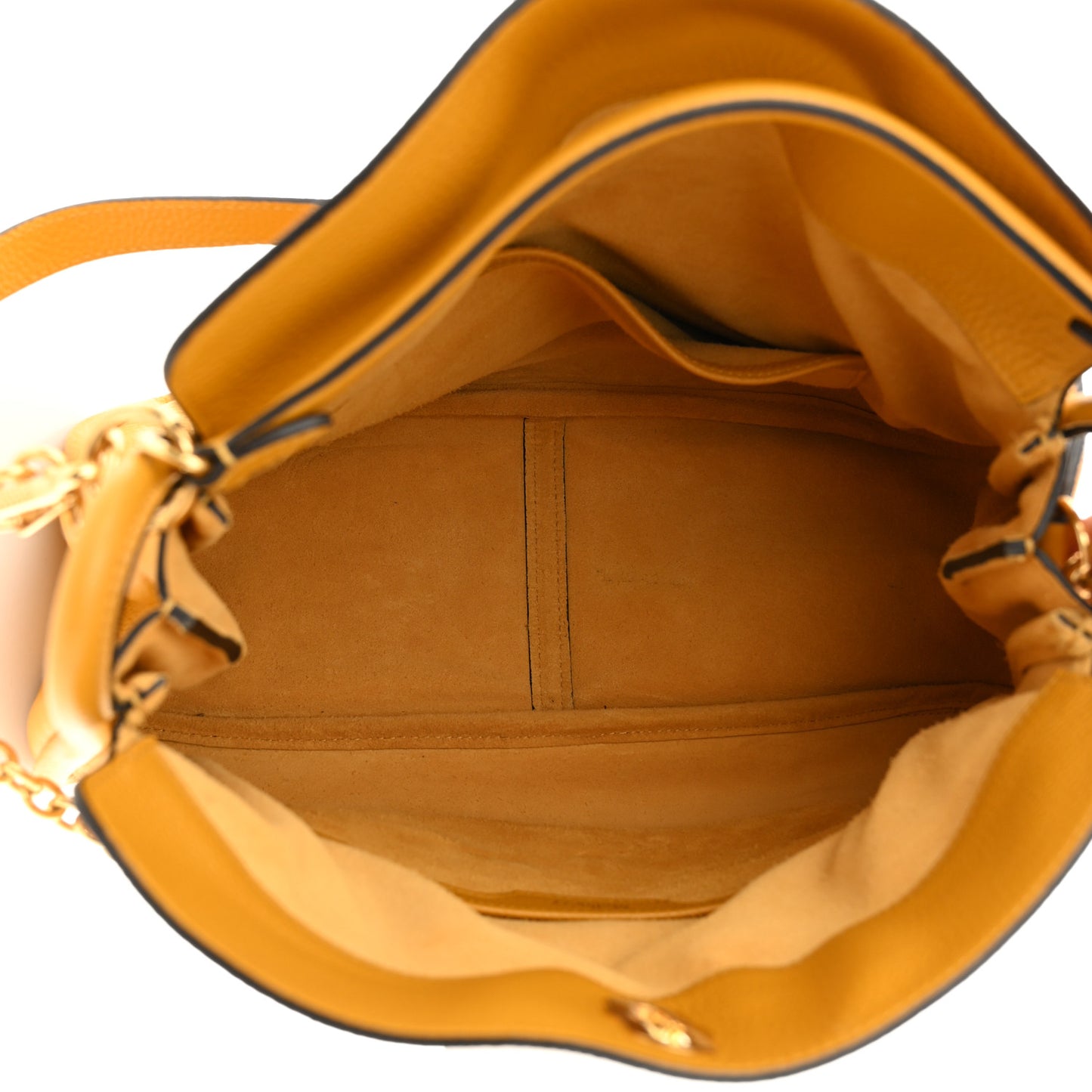Small Classic Grain Calfskin Leighton Deep Amber