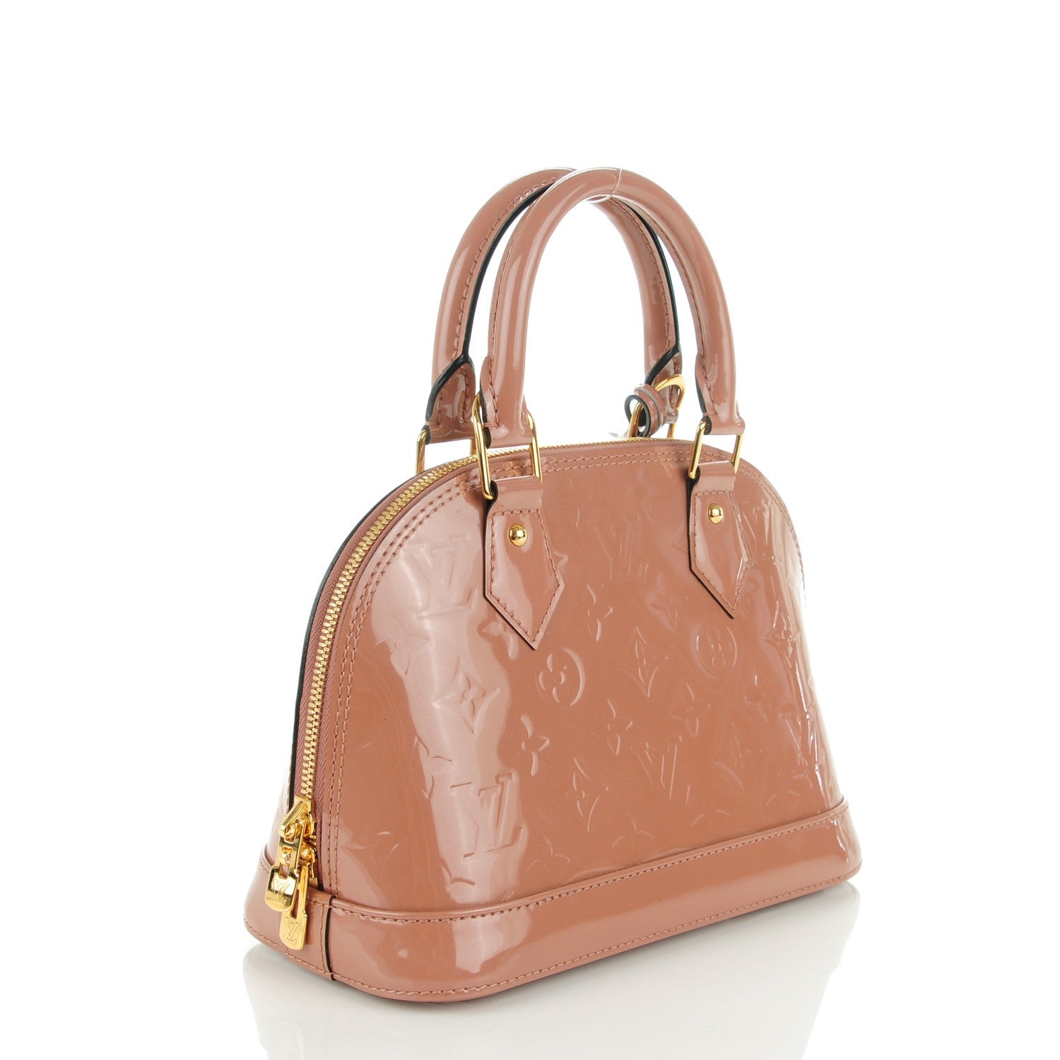 Louis Vuitton Vernis Alma BB Rose Velours 3 of 7