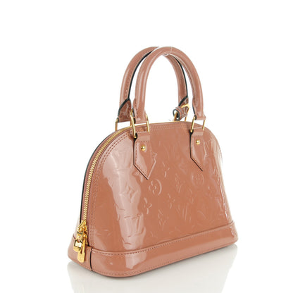 Louis Vuitton Vernis Alma BB Rose Velours 3 of 7