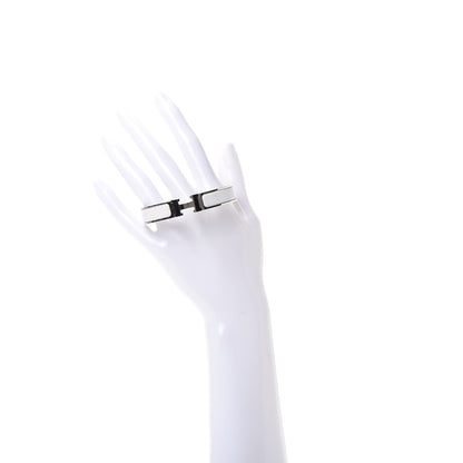 Hermes Enamel Narrow Clic Clac H Bracelet GM White 2 of 4