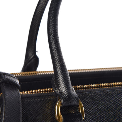 Prada Saffiano Medium Galleria Double Zip Tote Black 11 of 12