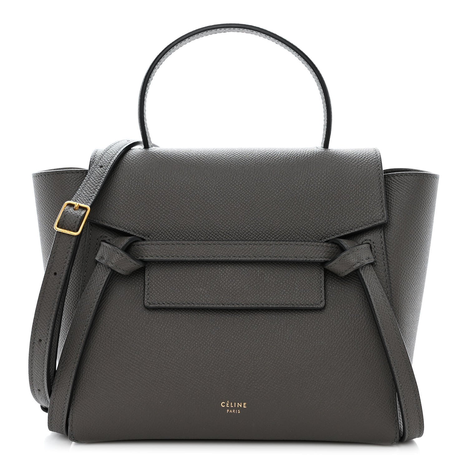 Celine Grained Calfskin Nano Belt Bag Grey 1 of 10