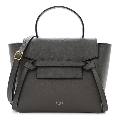 Celine Grained Calfskin Nano Belt Bag Grey 1 of 10