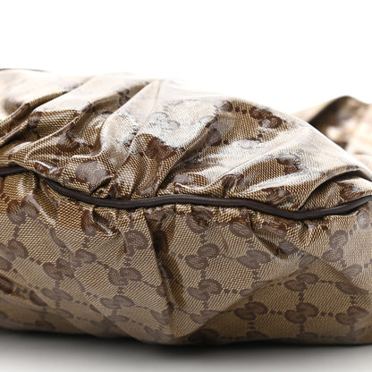 Gucci Crystal Monogram Small Hysteria Tote Dark Brown 10 of 12