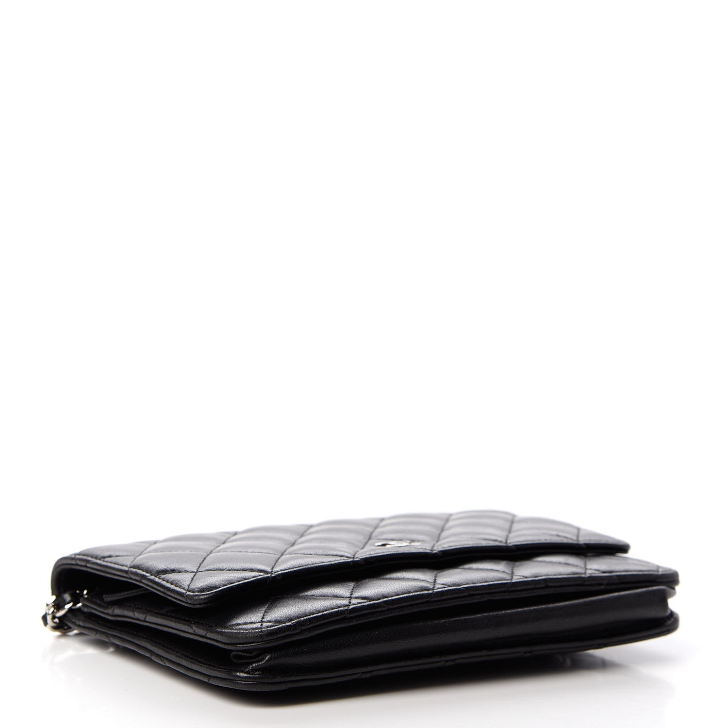 Chanel Lambskin Quilted Wallet On Chain WOC Black 4 of 9