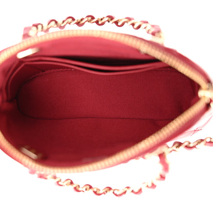 Chanel Patent Calfskin Quilted Shiny Coco Clutch With Chain Red 5 of 11