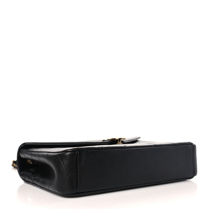 Chanel Lambskin Chevron Quilted Medium Envelope Flap Black 4 of 10