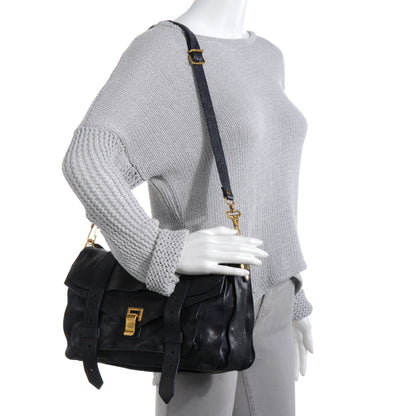 Proenza Schouler Lambskin PS1 Medium Satchel Midnight 2 of 13