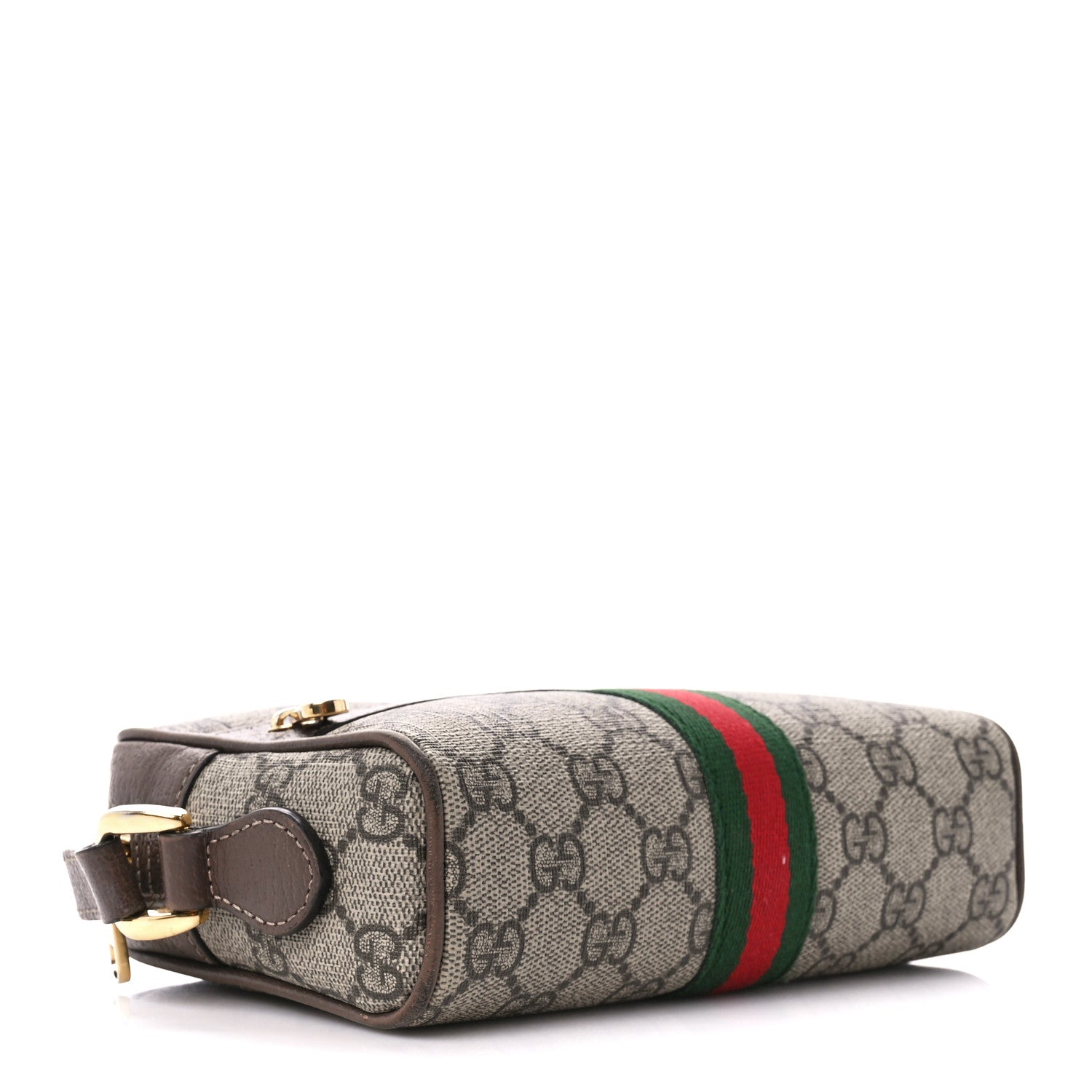 Gucci GG Supreme Monogram Web Mini Ophidia Shoulder Bag Brown 4 of 11