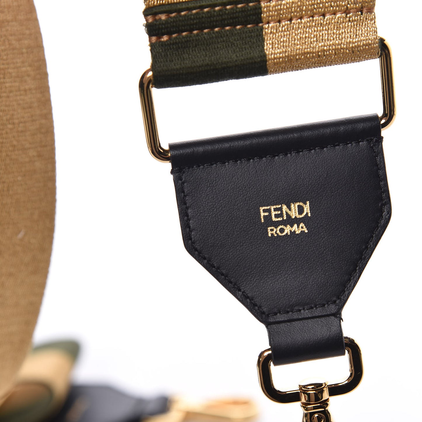 Ribbon Lurex Vitello Century Bi-Color Lines Adjustable Strap You Equatore Gold Lurex Black