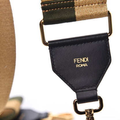 Fendi Ribbon Lurex Vitello Century Bi-Color Lines Adjustable Strap You Equatore Gold Lurex Black 3 of 5