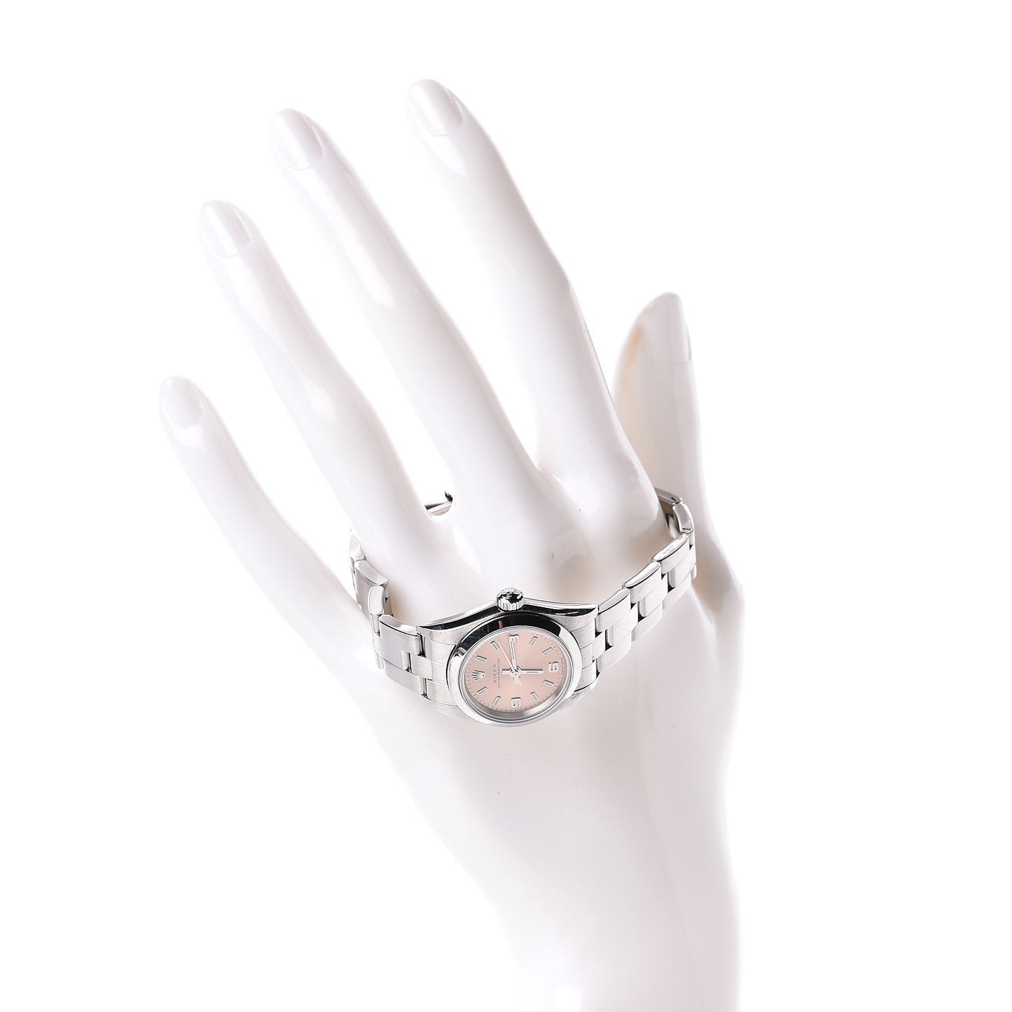 Stainless Steel 24mm Oyster Perpetual Watch Pink 76080
