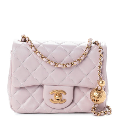 Chanel Lambskin Quilted Mini Pearl Crush Flap Light Purple 1 of 9