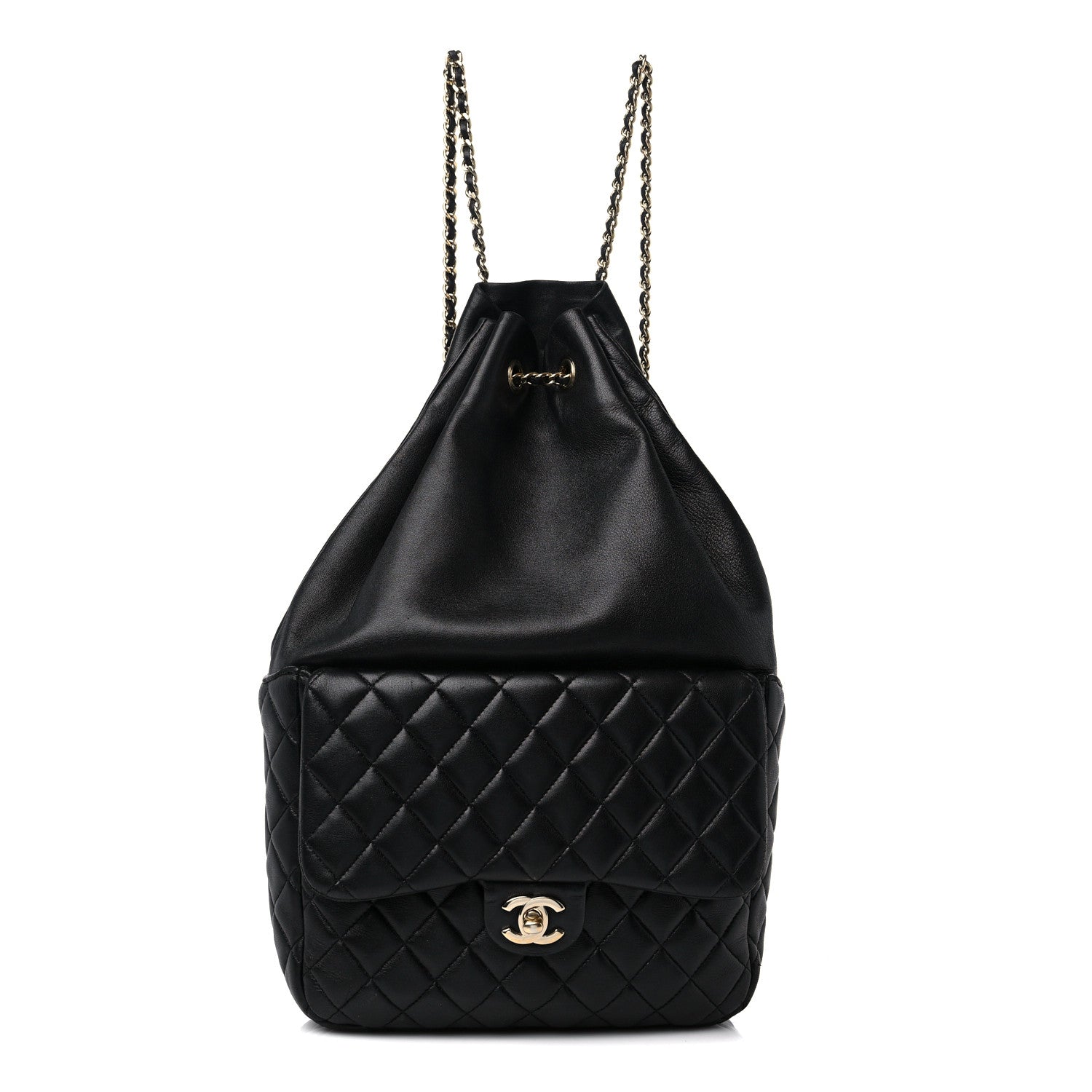 Chanel Lambskin Quilted Large In Seoul Backpack Black 1 of 9