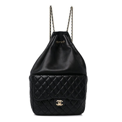 Chanel Lambskin Quilted Large In Seoul Backpack Black 1 of 9