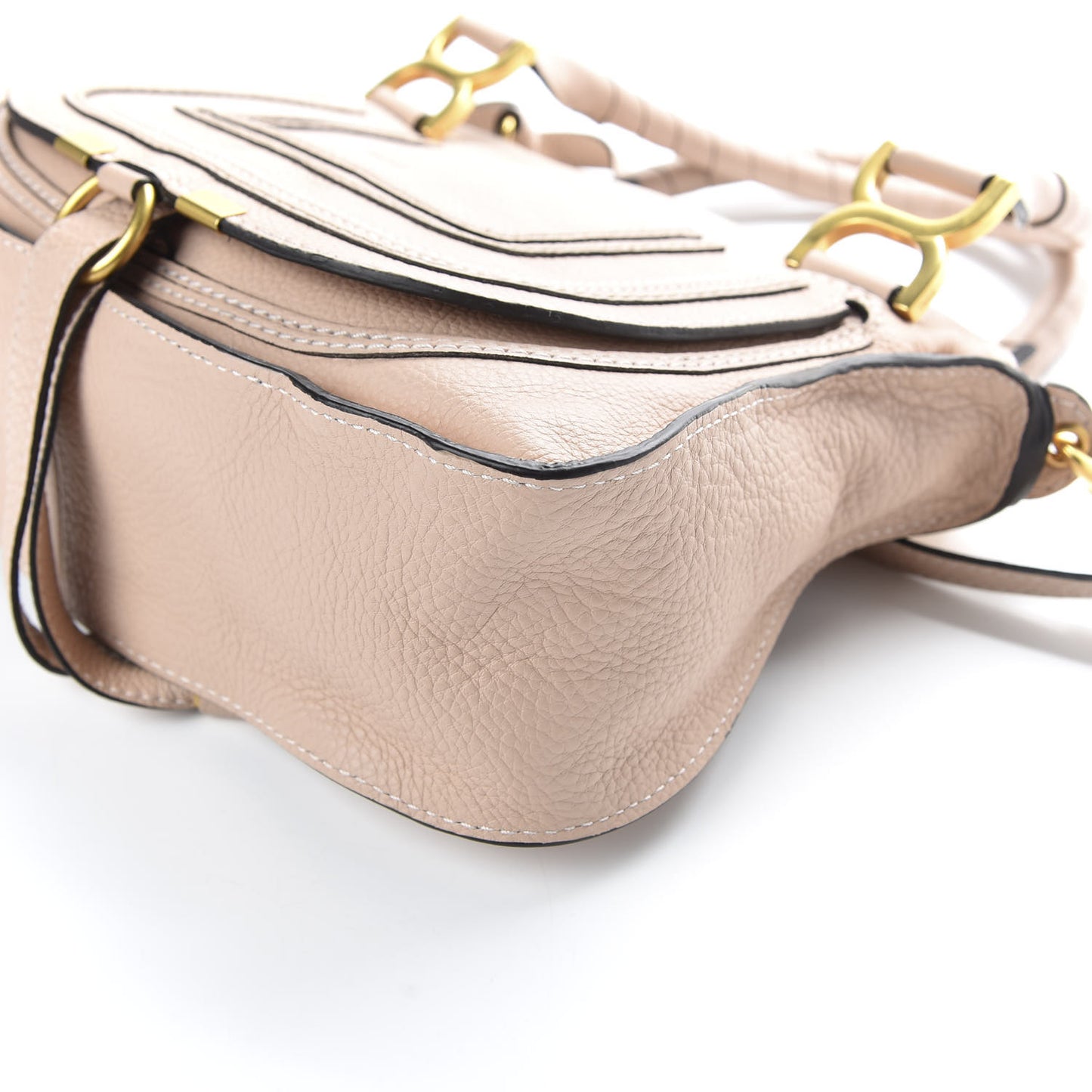 Calfskin Small Marcie Satchel Blush Nude