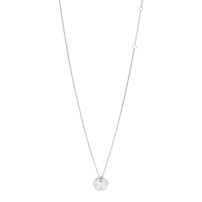 Chanel 18K White Gold Diamond Bouton de Camelia Pendant Necklace 1 of 5