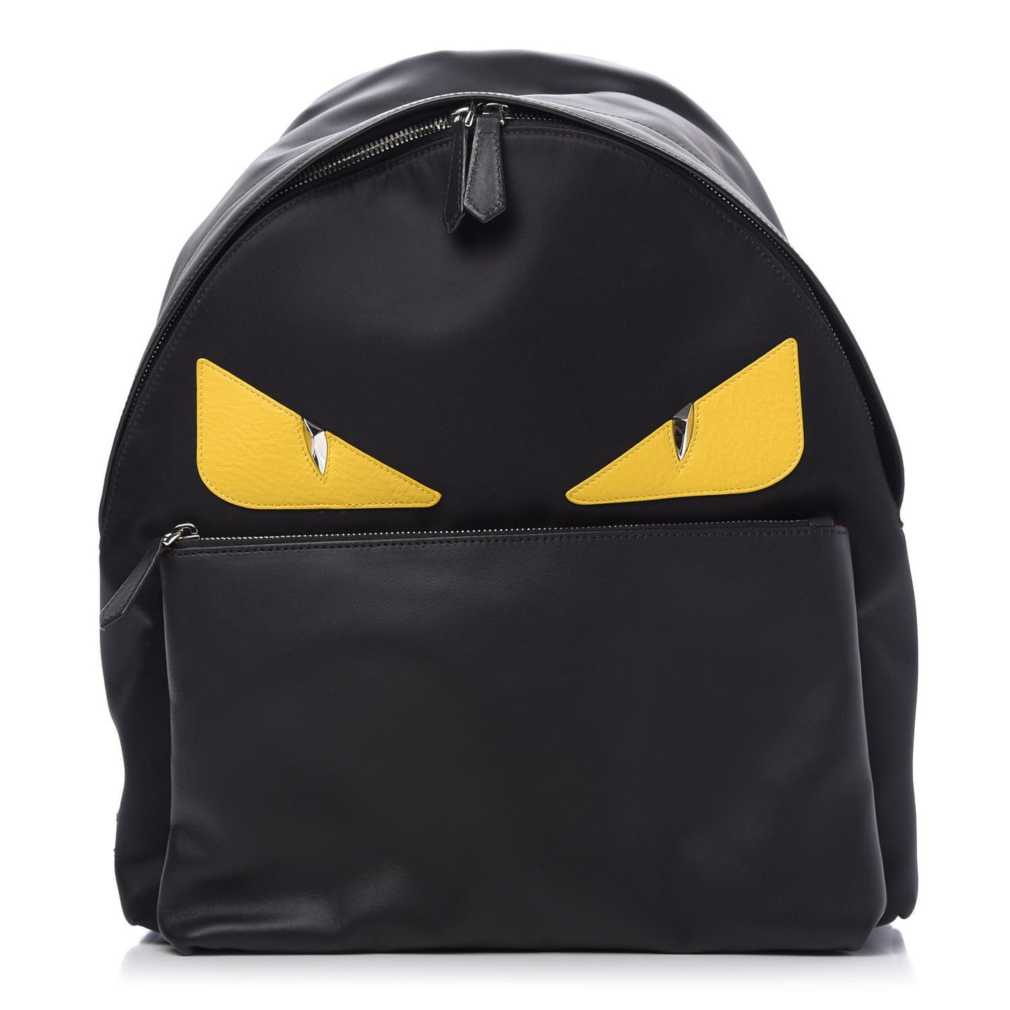Nylon Vitello Liberty Vitello Dolce Monster Eyes Rounded Backpack Black Sunflower