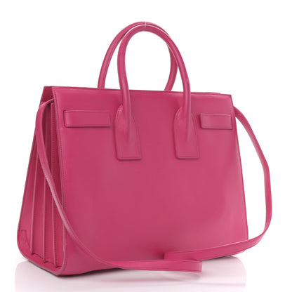 Saint Laurent Calfskin Small Sac De Jour Lipstick Fuchsia 3 of 14