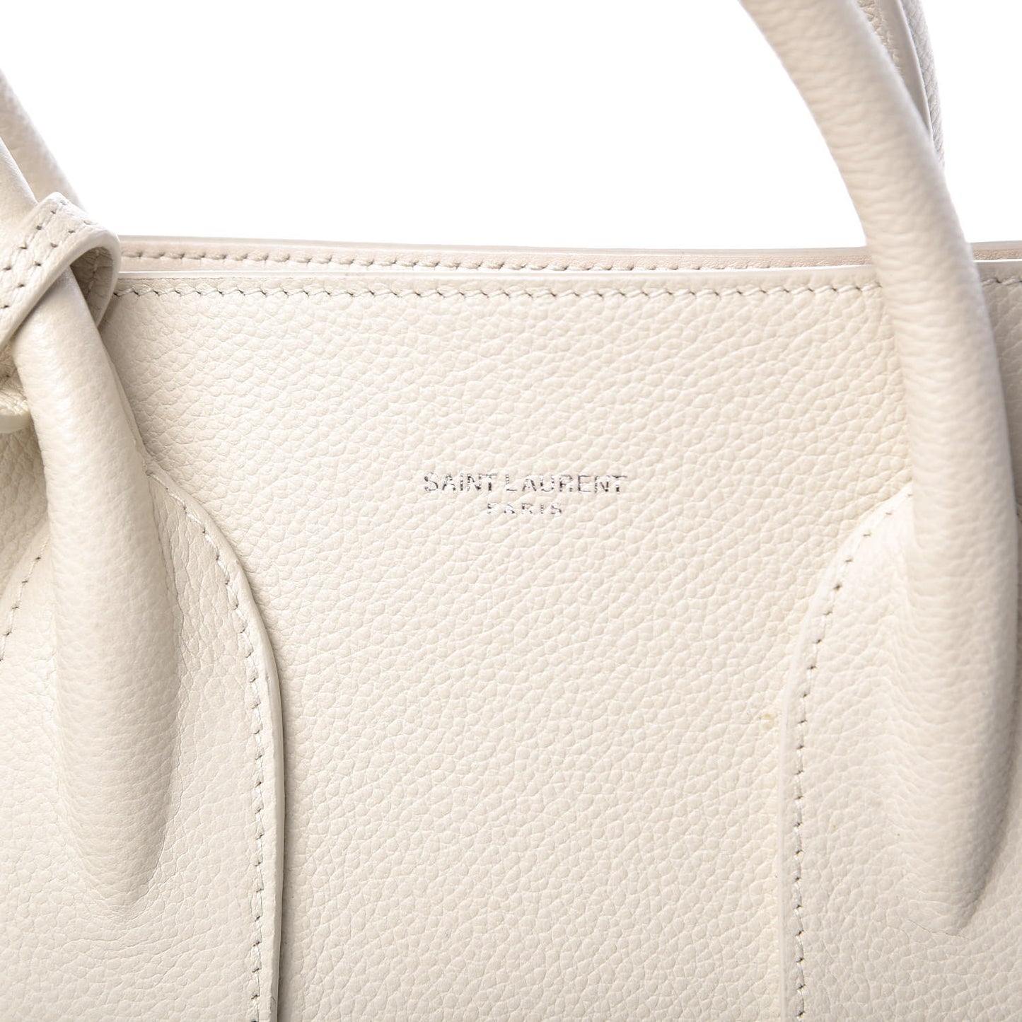 Grained Calfskin Small Sac De Jour Dove White