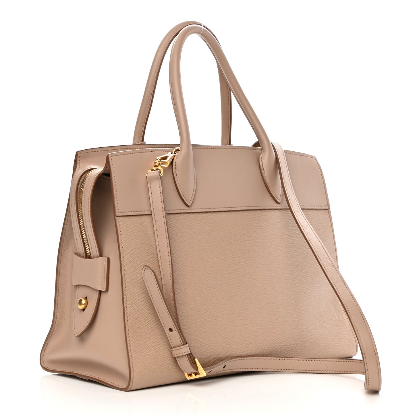 Saffiano City Calfskin Medium Esplanade Cammeo