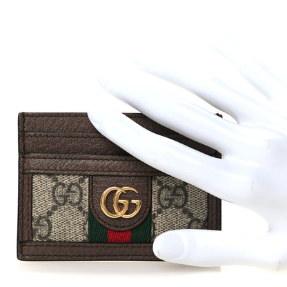 Gucci GG Supreme Monogram Ophidia Card Holder Brown 2 of 11