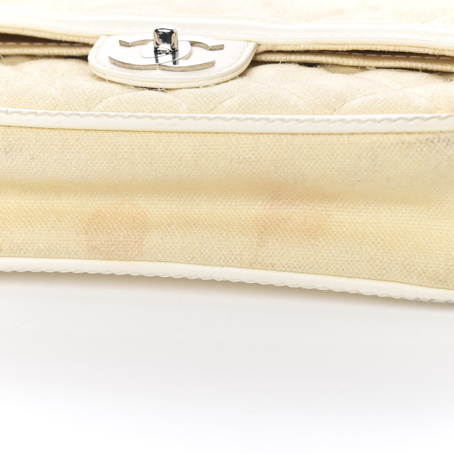 Chanel Canvas Quilted Medium Flap Beige 10 of 17