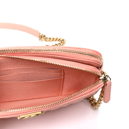 Chanel Caviar Quilted Small Boy Clutch With Chain Light Pink 7 of 8