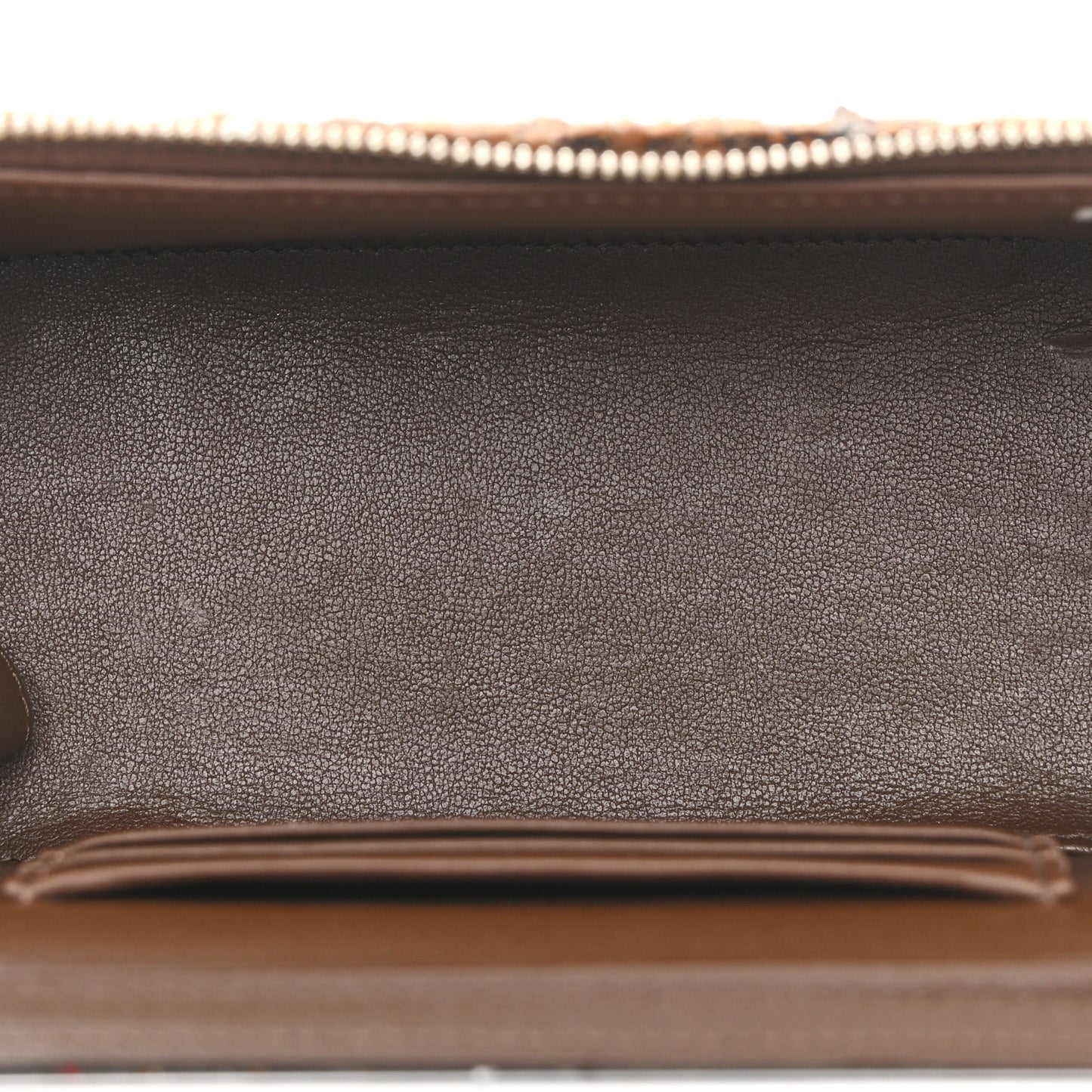 Tweed Small Top Handle Vanity Case With Chain Brown Multicolor