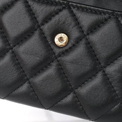 Chanel Lambskin Quilted Card Holder with Chain Black 13 of 13