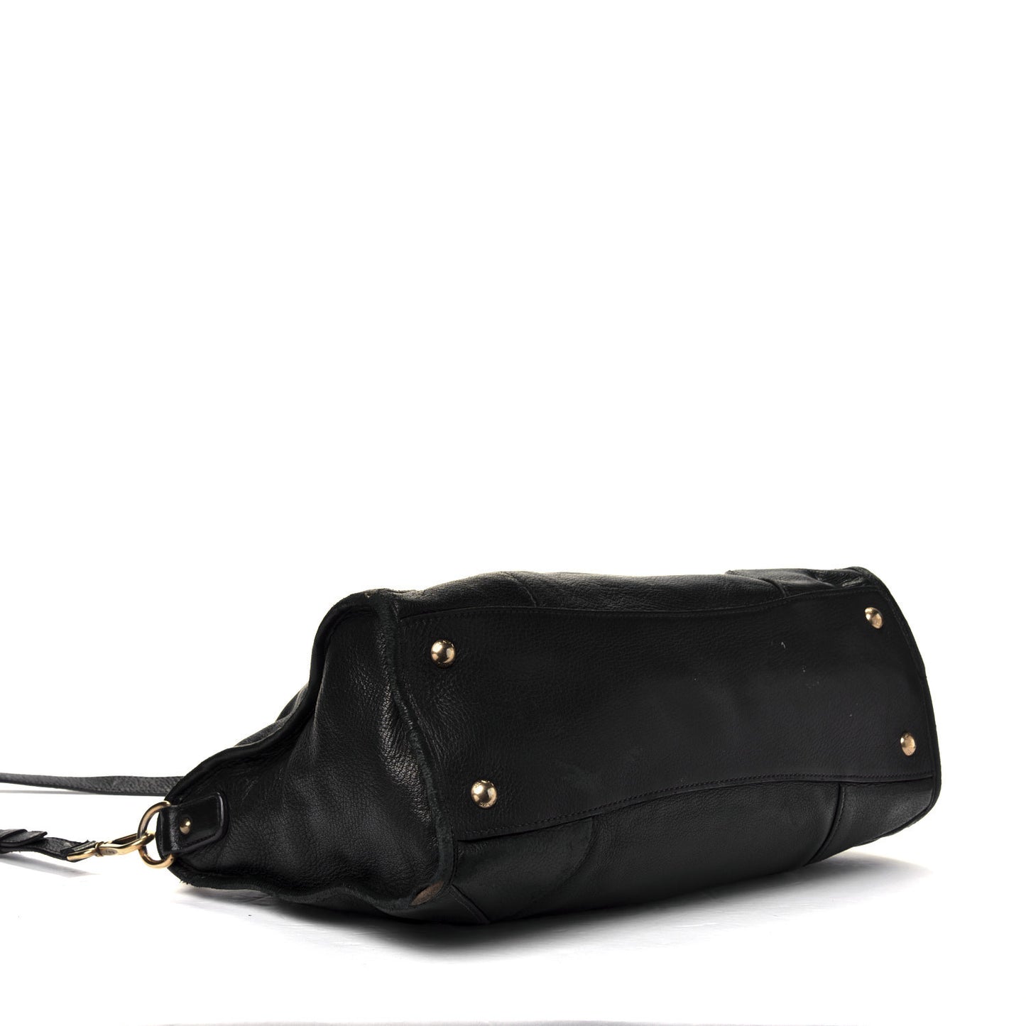 Cervo Deerskin Shopping Satchel Black
