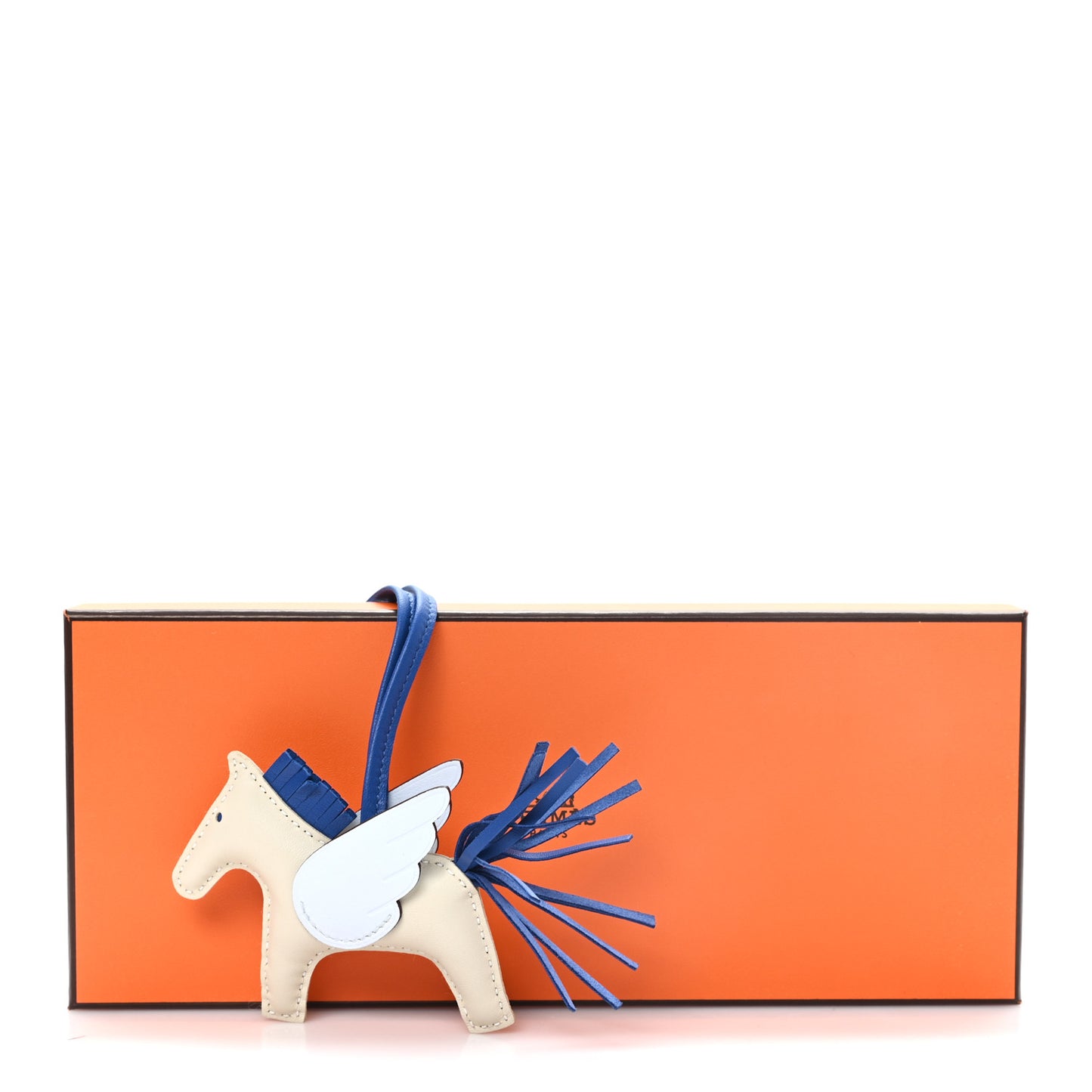 Milo Lambskin Grigri Rodeo Pegase Horse Bag Charm PM Craie Bleu De France Bleu Brume
