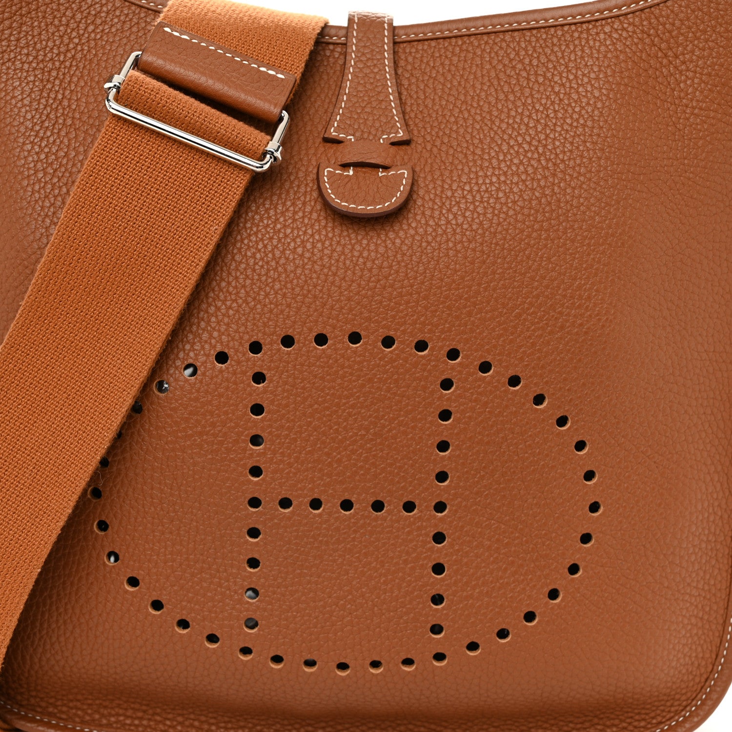 Hermes Taurillon Clemence Evelyne III PM Gold 8 of 10