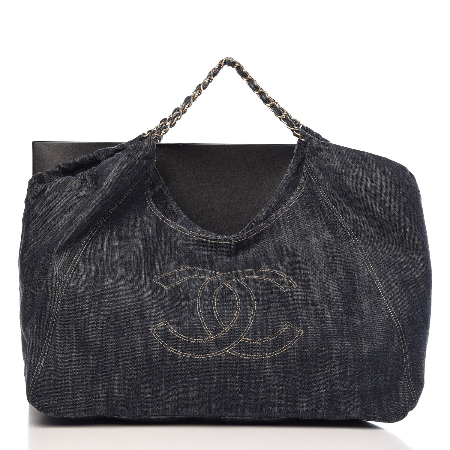 Chanel Denim XL Coco Cabas Tote Dark Blue 10 of 10