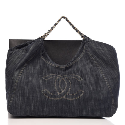 Chanel Denim XL Coco Cabas Tote Dark Blue 10 of 10