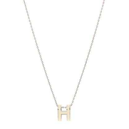 Hermes Palladium Pop H Pendant Necklace White 1 of 7
