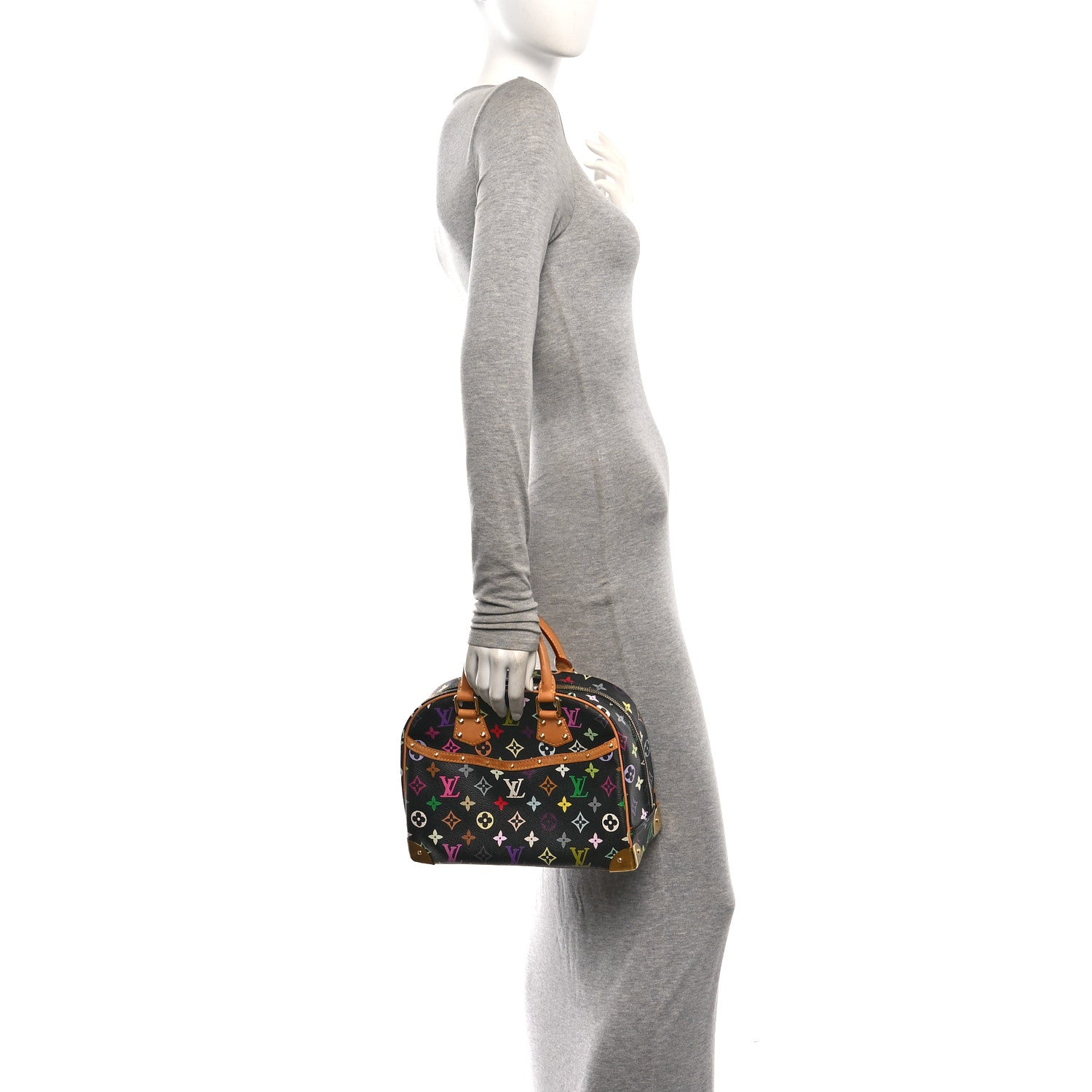 Louis Vuitton Monogram Multicolor Trouville Black 2 of 9